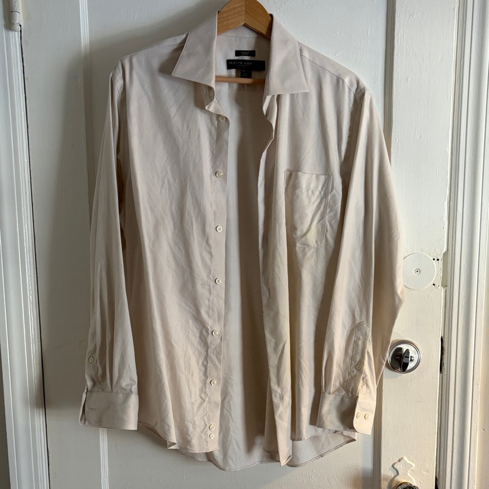 Pronto Uomo cream Dress Shirt